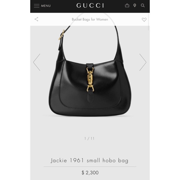 Gucci Jackie 1961 Small Hobo Bag Black Vintage - Picture 1 of 15